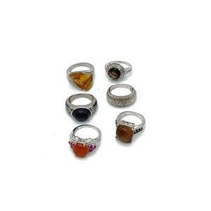 Mixed Lot of 6 Stainless Steel Rings